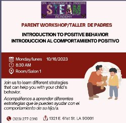 parent workshop flyer